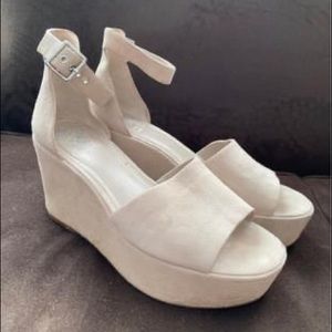 Pink Suede Wedge Heels | Size 9 | Vince Camuto